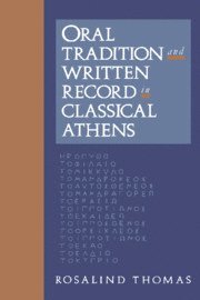 bokomslag Oral Tradition and Written Record in Classical Athens