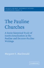 Margaret Y. MacDonald - The Pauline Churches, Inbunden