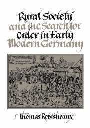 bokomslag Rural Society and the Search for Order in Early Modern Germany