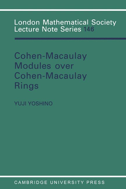 Y. Yoshino, Yuji Yoshino, Yoshino Y - Maximal Cohen-Macaulay Modules over Cohen-Macaulay Rings, Häftad