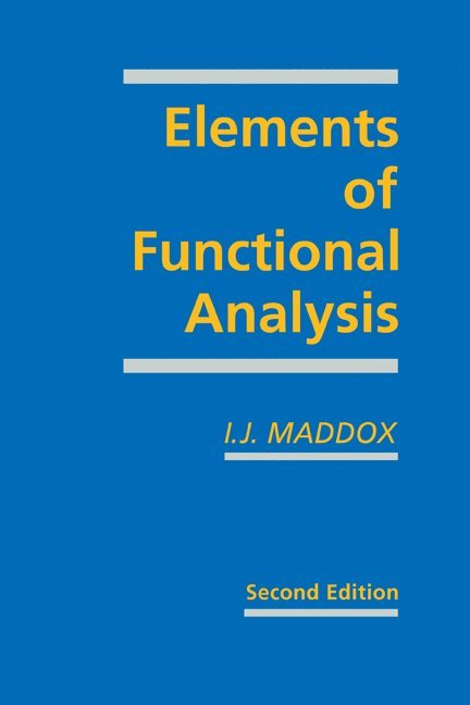 Elements of Functional Analysis 1