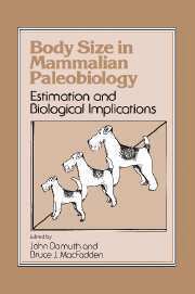 Body Size in Mammalian Paleobiology 1