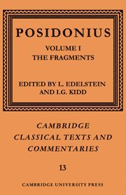 Posidonius: Volume 1, The Fragments