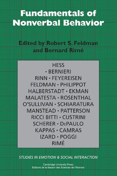 Robert Stephen Feldman, Bernard Rimé - Fundamentals of Nonverbal Behavior, Häftad