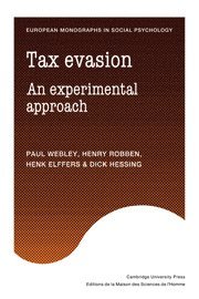 Paul Webley, Henry Robben, Henk Elffers, Dick Hessing - Tax Evasion, Inbunden