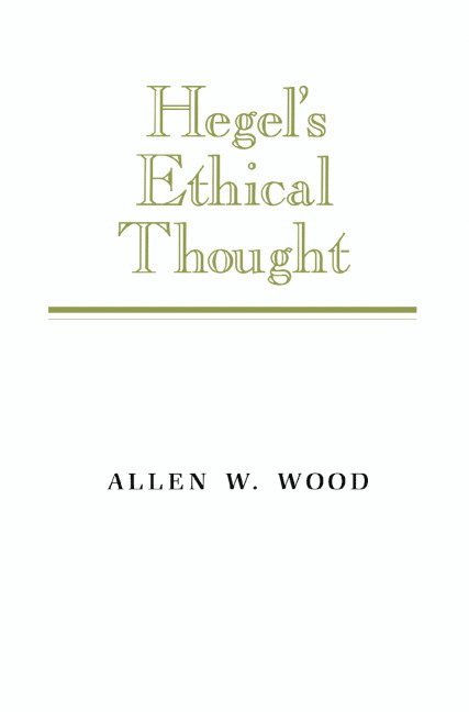 Hegel's Ethical Thought 1