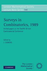 bokomslag Surveys in Combinatorics, 1989