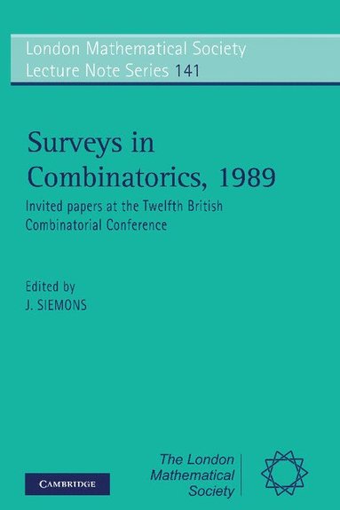 bokomslag Surveys in Combinatorics, 1989