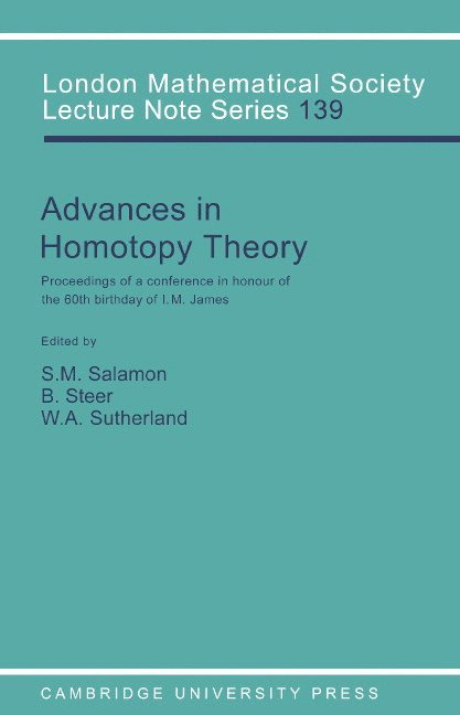 Advances in Homotopy Theory 1