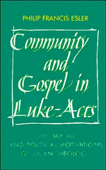 bokomslag Community and Gospel in Luke-Acts