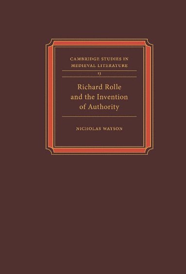 bokomslag Richard Rolle & Invention Auth