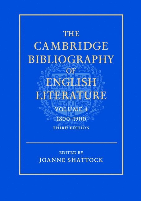 The Cambridge Bibliography of English Literature: Volume 4, 1800–1900