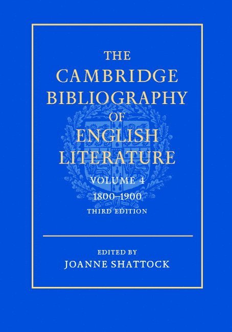 The Cambridge Bibliography of English Literature: Volume 4, 1800-1900 1