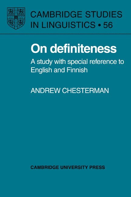Andrew (University of Helsinki) Chesterman, Andrew Chesterman - On Definiteness, Inbunden