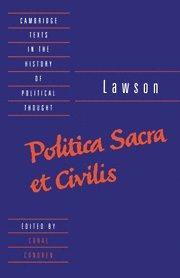 Lawson: Politica sacra et civilis 1