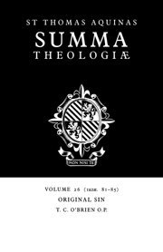 Thomas Aquinas, T. C. O'Brien - Summa Theologiae: Volume 26, Original Sin, Inbunden