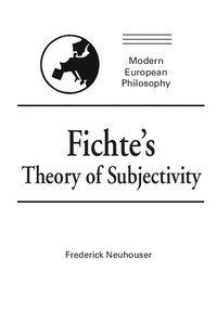 bokomslag Fichte's Theory of Subjectivity