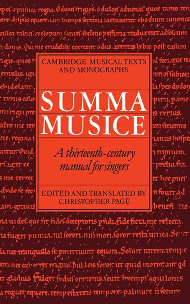 Christopher Page - Summa Musice, Inbunden