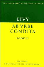 Livy, Christina Shuttleworth Kraus - Livy: Ab urbe condita Book VI, Inbunden