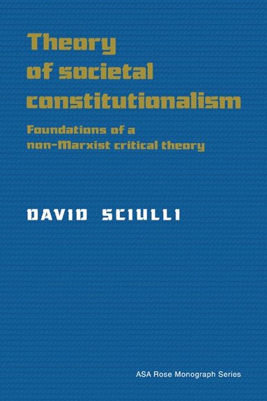 bokomslag Theory of Societal Constitutionalism