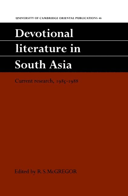 R. S. McGregor - Devotional Literature in South Asia, Inbunden