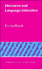 Evelyn Hatch - Discourse and Language Education, Inbunden