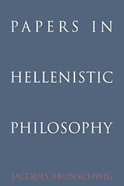 bokomslag Papers in Hellenistic Philosophy