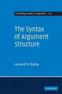 bokomslag The Syntax of Argument Structure