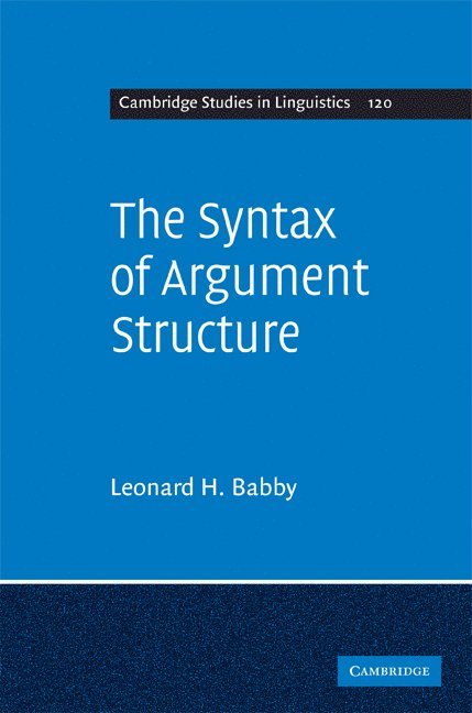 The Syntax of Argument Structure 1