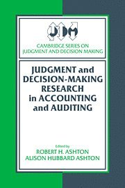 bokomslag Judgment and Decision-Making Research in Accounting and Auditing