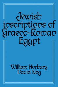 bokomslag Jewish Inscriptions of Graeco-Roman Egypt