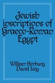 bokomslag Jewish Inscriptions of Graeco-Roman Egypt