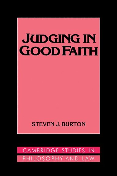 bokomslag Judging in Good Faith