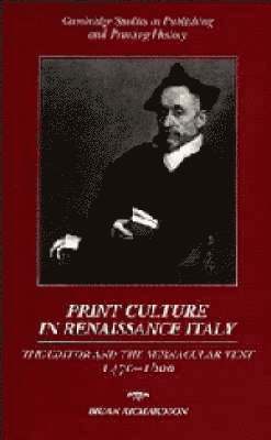 bokomslag Print Culture in Renaissance Italy