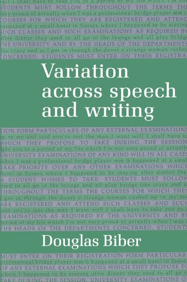 Douglas Biber - Variation across Speech and Writing, Häftad