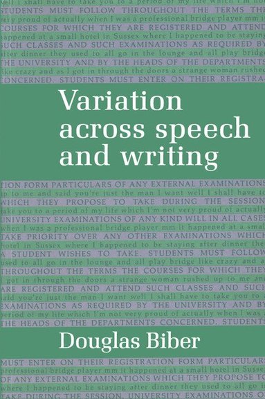 bokomslag Variation across Speech and Writing
