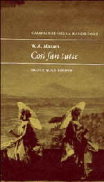 Bruce Alan Brown - W. A. Mozart: Cosi fan tutte, Inbunden