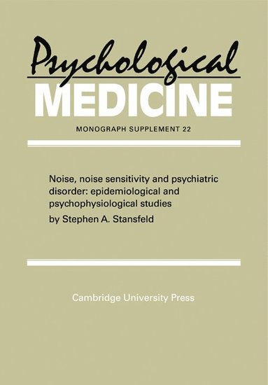 bokomslag Noise, Noise Sensitivity and Psychiatric Disorder