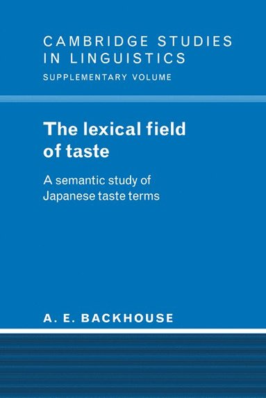 bokomslag The Lexical Field of Taste