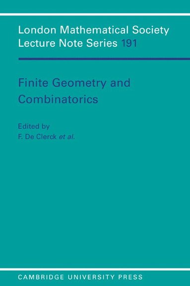 bokomslag Finite Geometries and Combinatorics