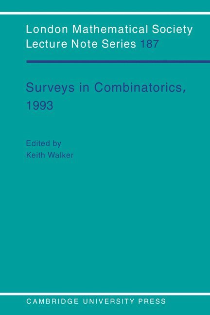 Surveys in Combinatorics, 1993 1