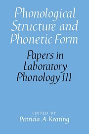 bokomslag Phonological Structure and Phonetic Form