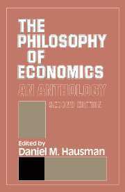 Daniel M. Hausman - The Philosophy of Economics, Inbunden