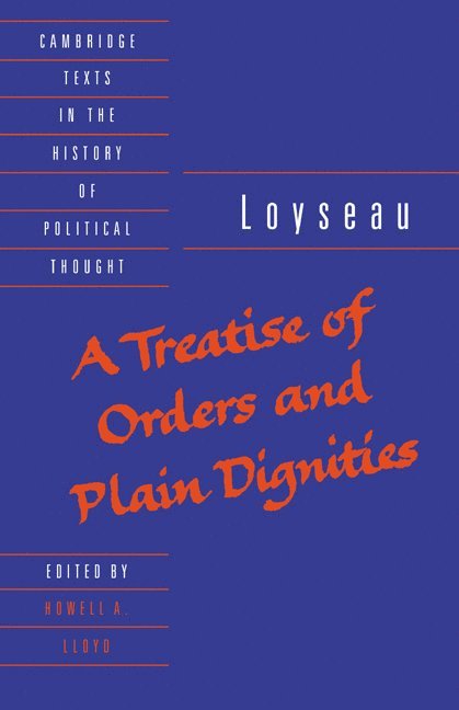 A Treatise of Orders and Plain Dignities 1