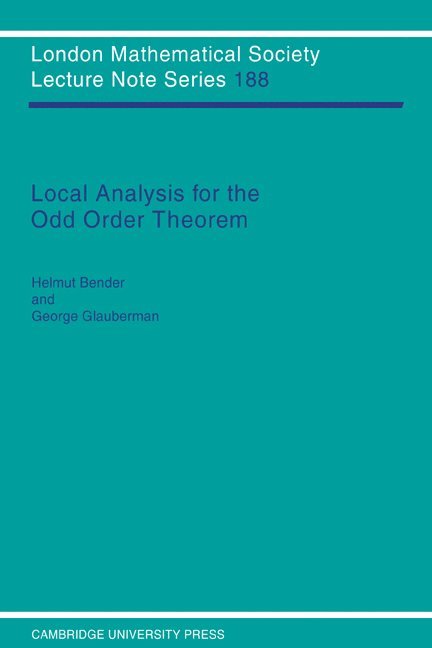 Local Analysis for the Odd Order Theorem 1