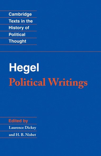bokomslag Hegel: Political Writings