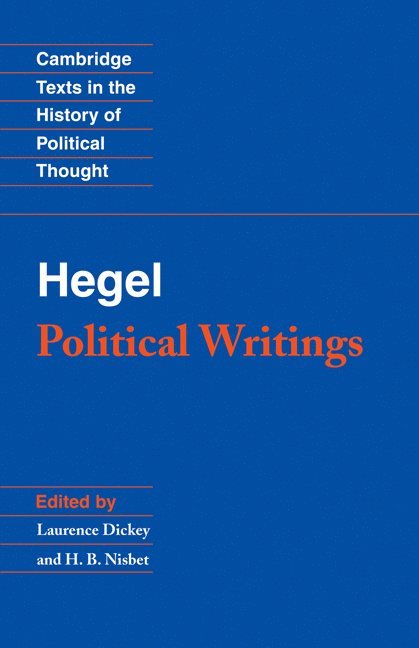 Hegel: Political Writings 1