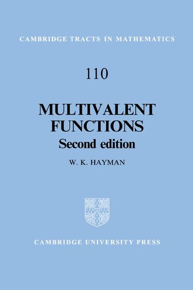 W. K. Hayman, Bela Bollobas - Multivalent Functions, Inbunden