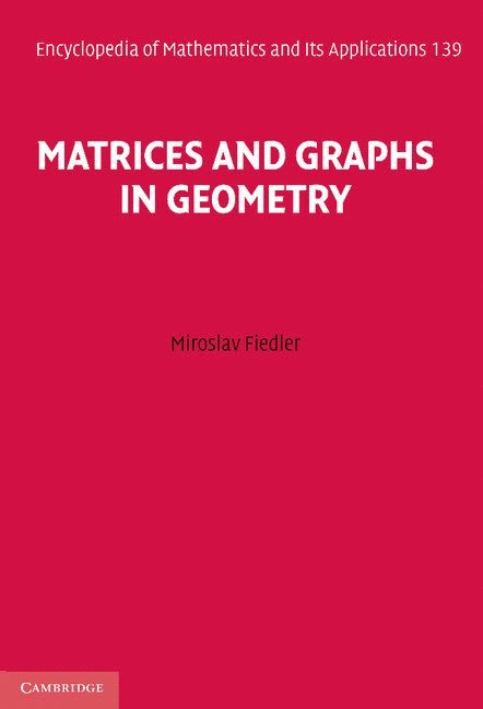 Prague) Fiedler, Miroslav (Academy of Sciences of the Czech Republic, Miroslav Fiedler - Matrices and Graphs in Geometry, Inbunden
