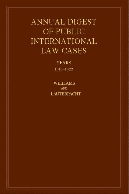 International Law Reports 1